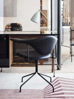 Silla de escritorio de cuero giratoria Masculo