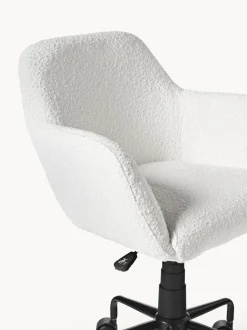 Silla de escritorio en tejido bouclé Lucie