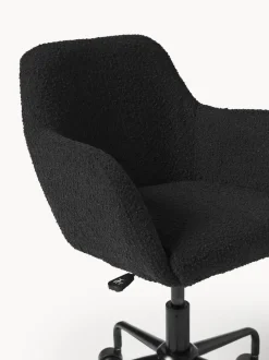 Silla de escritorio en tejido bouclé Lucie