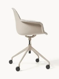 Silla de escritorio en tejido bouclé Albert, regulable en altura
