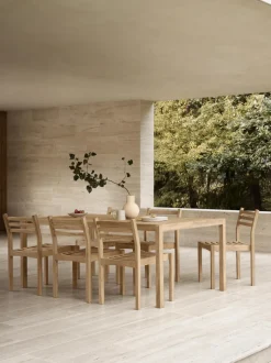 Silla de jardín apilable de madera de teca AH501