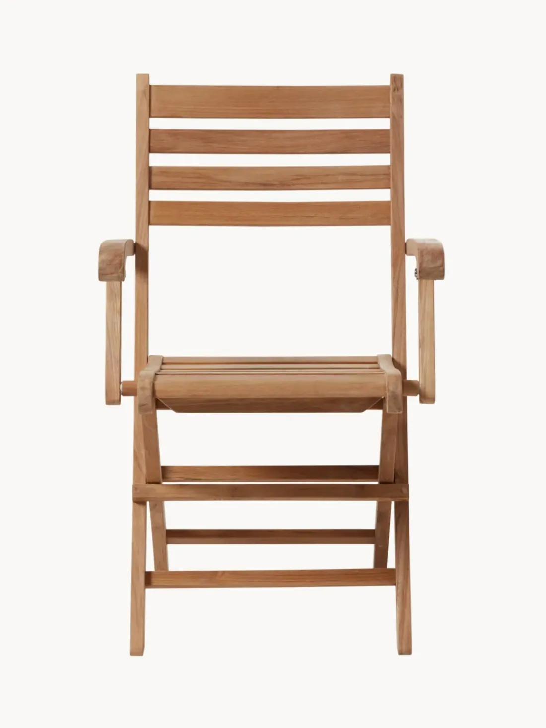 Silla de jardín de brazos de teca York, plegable