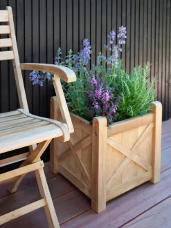 Silla de jardín de brazos de teca York, plegable