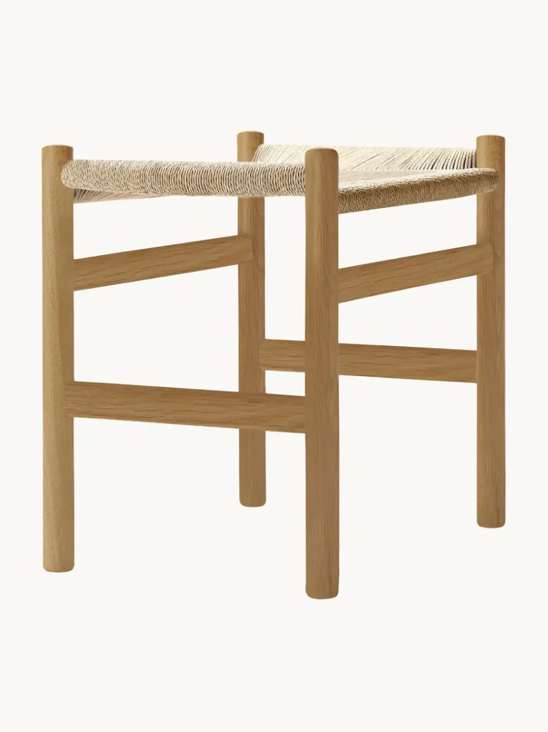 Silla de madera con asiento tejido a mano CH36