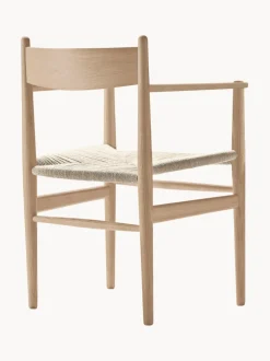 Silla de madera con asiento tejido a mano CH37