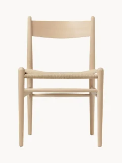 Silla de madera con asiento tejido a mano CH36