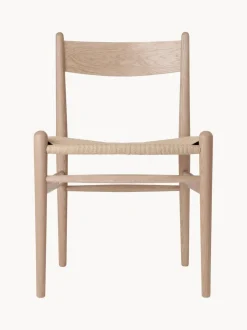 Silla de madera con asiento tejido a mano CH36