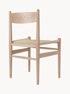 Silla de madera con asiento tejido a mano CH36