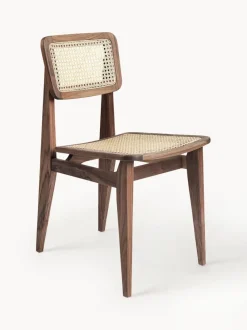 Silla de madera de nogal con tejido vienés C-Chair