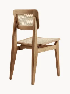 Silla de madera de roble con tejido vienés C-Chair