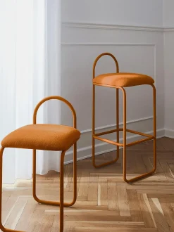 Silla en tejido bouclé Angui