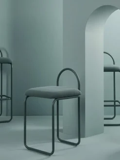 Silla en tejido bouclé Angui