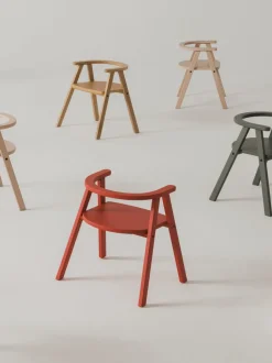Silla infantil de madera de haya Growing Green