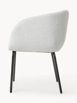 Sillas con reposabrazos en tejido bouclé Alani, 2 uds