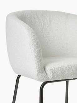 Sillas con reposabrazos en tejido bouclé Alani, 2 uds