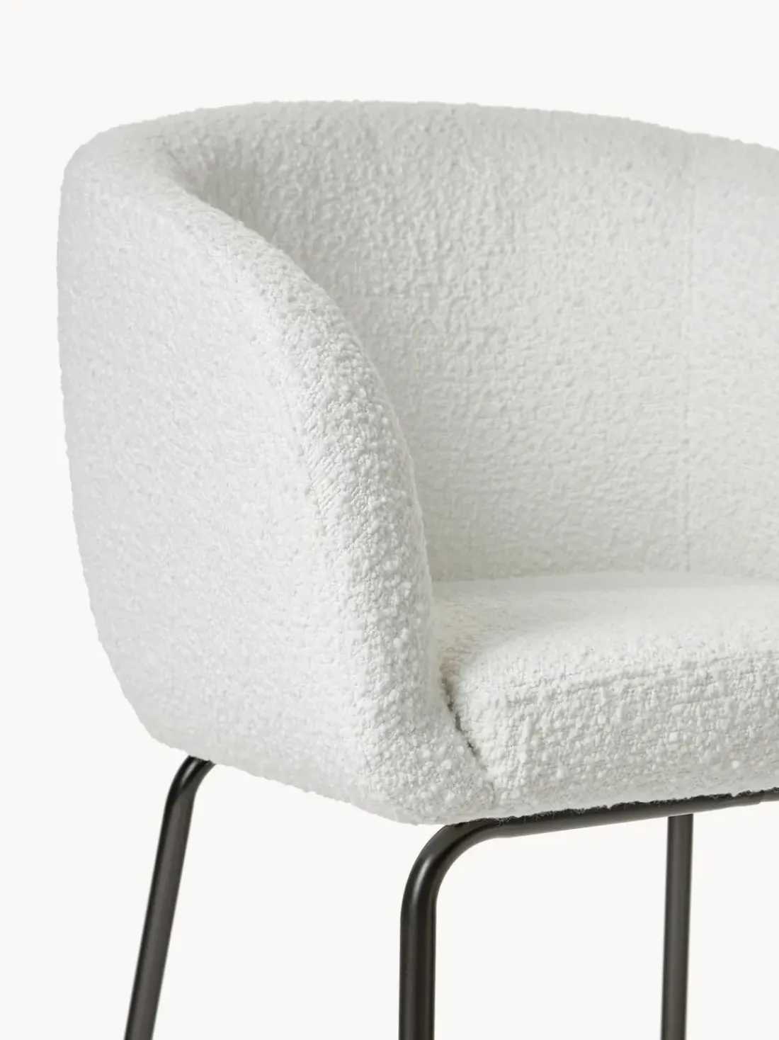 Sillas con reposabrazos en tejido bouclé Alani, 2 uds