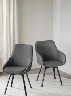 Sillas con reposabrazos giratorias Alison, 2 uds.