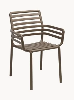 Sillas de jardín apilables con reposabrazos Doga, 2 uds.