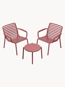 Sillas de jardín apilables con reposabrazos Doga, 2 uds.