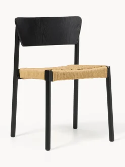 Sillas de madera y ratán Danny, 2 uds.