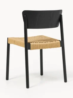 Sillas de madera y ratán Danny, 2 uds.