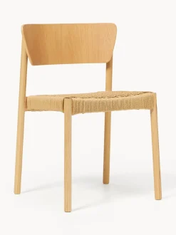 Sillas de madera y ratán Danny, 2 uds.