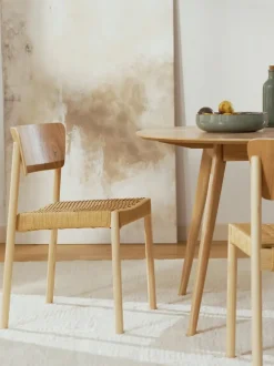 Sillas de madera y ratán Danny, 2 uds.