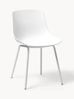 Sillas de plástico con patas de metal Joe, 2 uds.