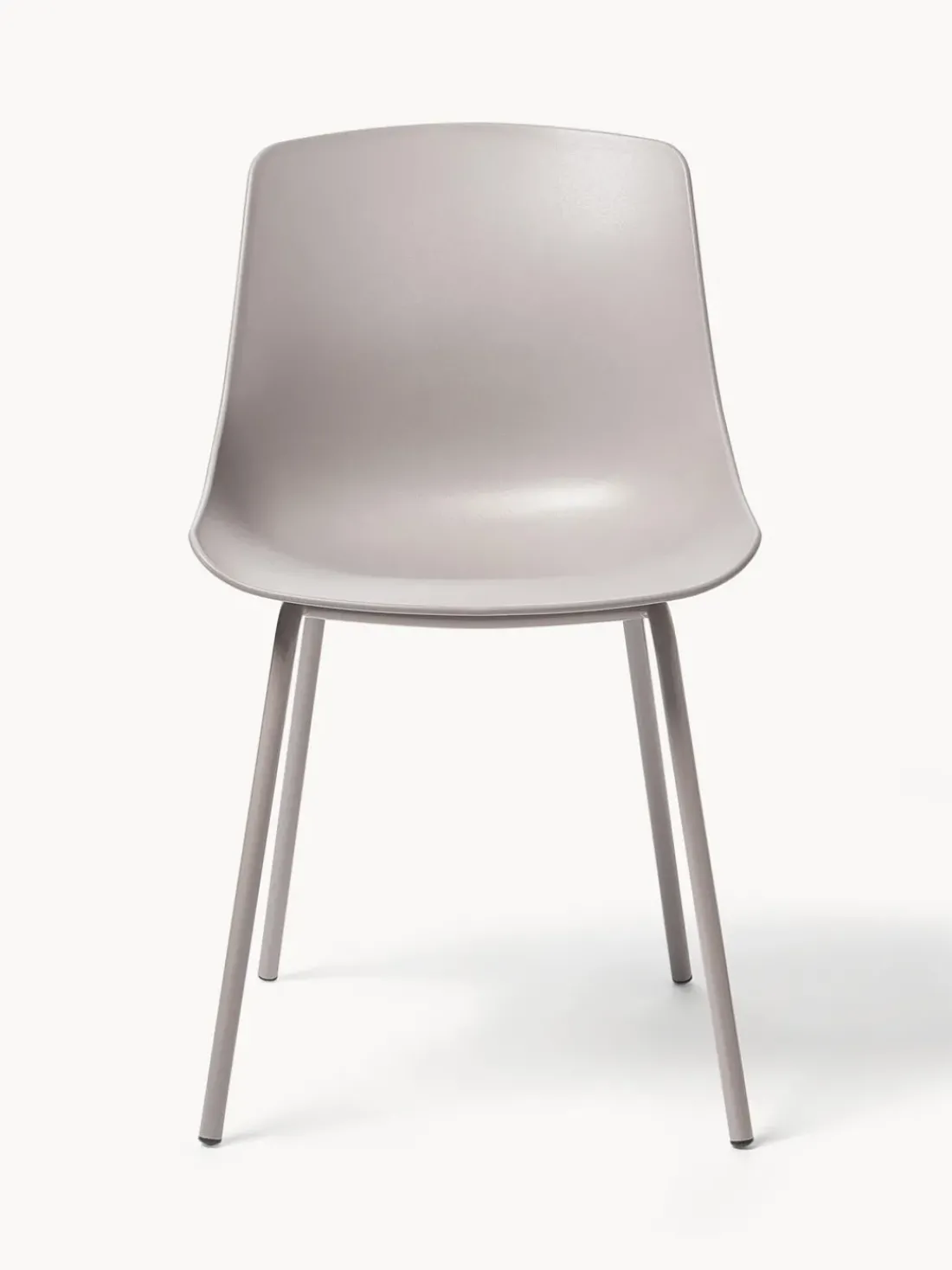 Sillas de plástico con patas de metal Joe, 2 uds.