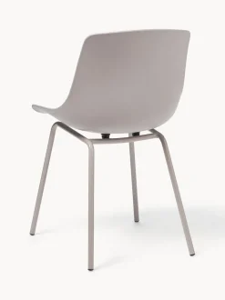 Sillas de plástico con patas de metal Joe, 2 uds.