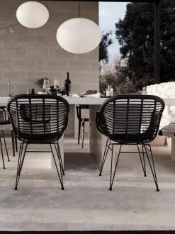 Sillas de ratán con reposabrazos Costa, 2 uds.