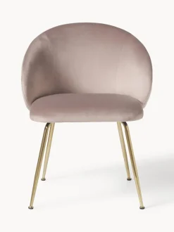 Sillas tapizadas en terciopelo Luisa, 2 uds.