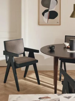 Silla tapizada con reposabrazos Sissi