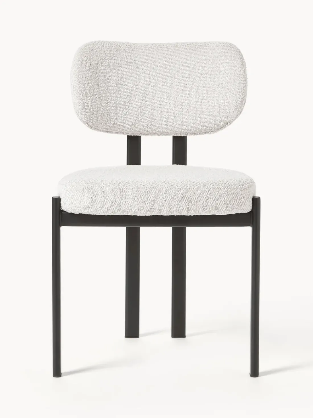 Silla tapizada en tejido bouclé Adrien