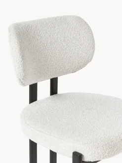 Silla tapizada en tejido bouclé Adrien