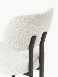 Silla tapizada en tejido bouclé Adrien