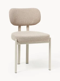 Silla tapizada en tejido bouclé Adrien