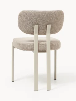 Silla tapizada en tejido bouclé Adrien