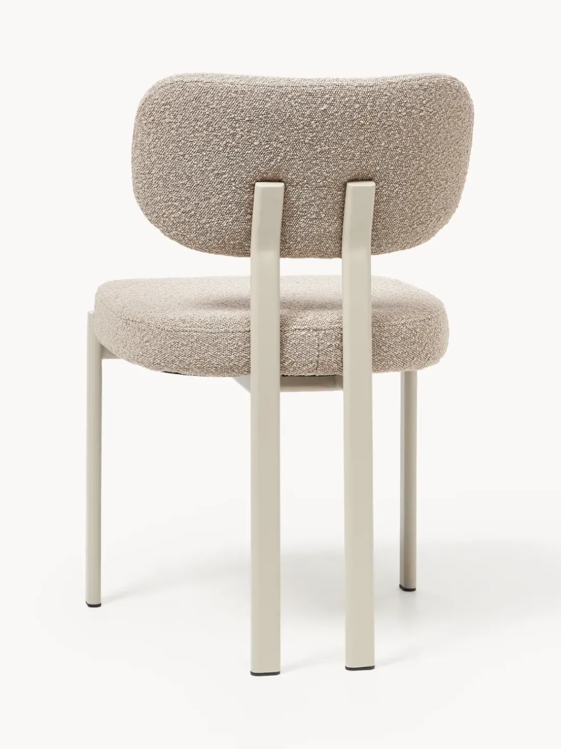 Silla tapizada en tejido bouclé Adrien