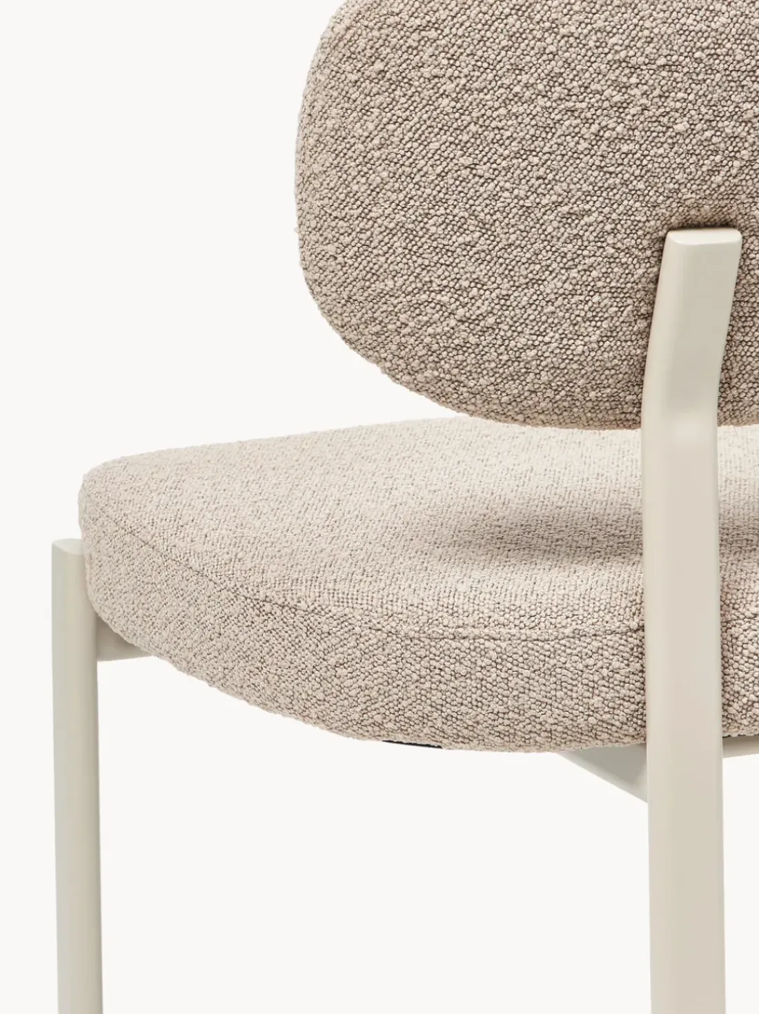 Silla tapizada en tejido bouclé Adrien