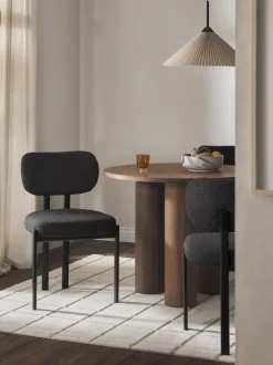 Silla tapizada en tejido bouclé Adrien