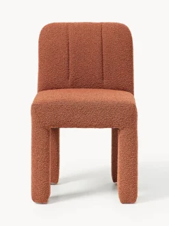 Silla tapizada en tejido bouclé Lukas