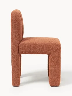 Silla tapizada en tejido bouclé Lukas