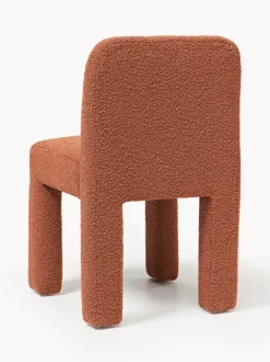 Silla tapizada en tejido bouclé Lukas