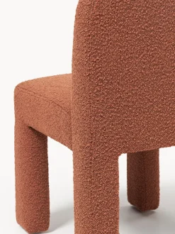 Silla tapizada en tejido bouclé Lukas