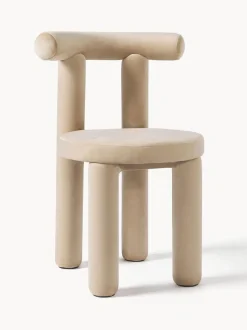Silla tapizada en terciopelo Calan