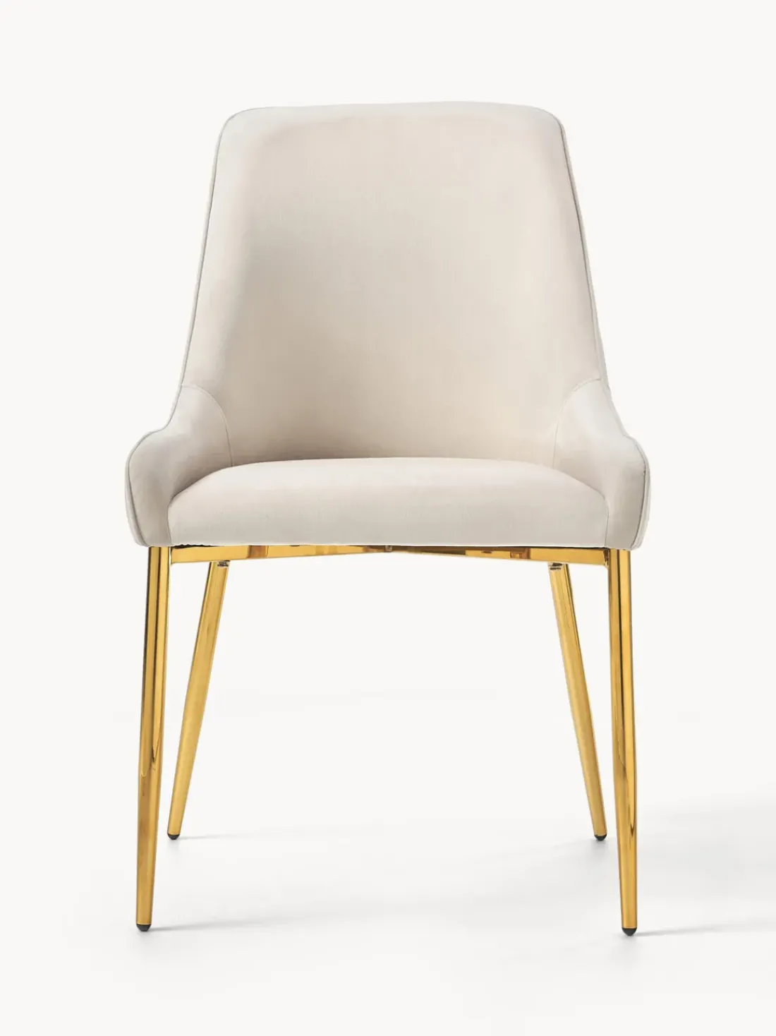Silla tapizada en terciopelo Ava