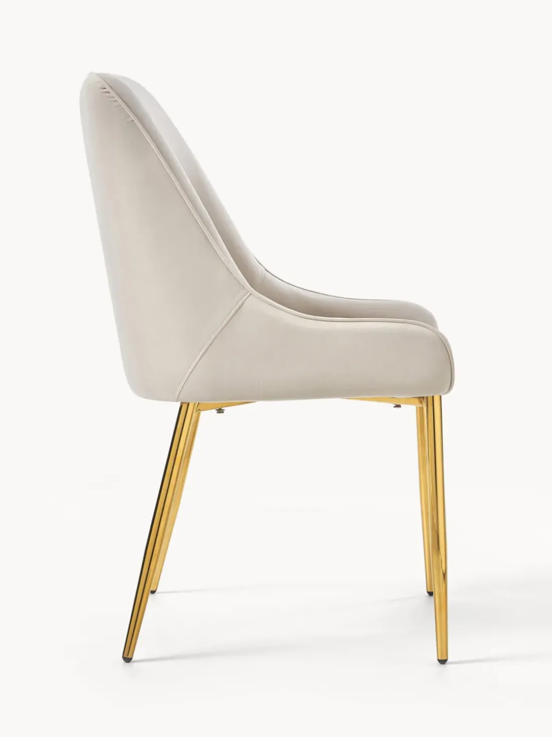 Silla tapizada en terciopelo Ava
