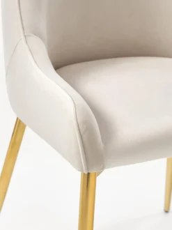 Silla tapizada en terciopelo Ava