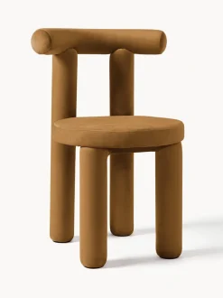 Silla tapizada en terciopelo Calan